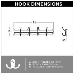 Home Decorators Collection Rustic 27 in. L Brown and Black Hook Rail -Flora Home Decorators Soldes brown and black home decorators collection hooks r44454h fbp u 4f 1000