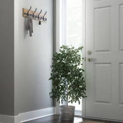 Home Decorators Collection Rustic 27 in. L Brown and Black Hook Rail -Flora Home Decorators Soldes brown and black home decorators collection hooks r44454h fbp u a0 1000