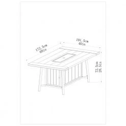 Home Decorators Collection Wenmare 40 in. x 28.50 in. Rectangular Steel Propane Gas Brown Fire Pit Table -Flora Home Decorators Soldes brown home decorators collection gas fire pits fhts80323 66 1000