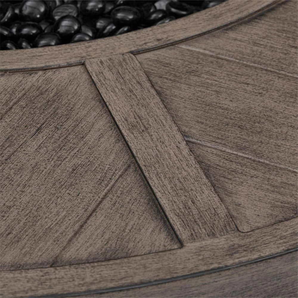 Home Decorators Collection Hayden 36.02 in. x 25 in. Round Steel Propane Gas Brown Fire Pit 7 Home Decorators Collection Hayden 36.02 in. x 25 in. Round Steel Propane Gas Brown Fire Pit - Image 5