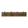 Home Decorators Collection 27 in. Brown Hook Rack with 4 Industrial Pipe Hooks