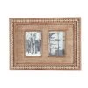 Home Decorators Collection 4" x 6" Natural Beaded Wood 2-Opening Picture Frame -Flora Home Decorators Soldes brown home decorators collection picture frames m180394xxb 64 1000