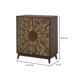 Home Decorators Collection Smoke Brown Wood Accent Cabinet with Dimensional Starburst Pattern (31.5 in. W x 36.63 in. H) -Flora Home Decorators Soldes brown home decorators collection sideboards buffet tables 03297 e1 1000
