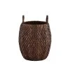 Home Decorators Collection Round Brown Woven Water Hyacinth Decorative Poppy Basket -Flora Home Decorators Soldes brown home decorators collection storage baskets ba1911156 brn 64 1000