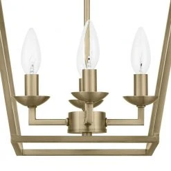 Home Decorators Collection Weyburn 16.5 in. 4-Light Brushed Brass Lantern Farmhouse Semi-Flush Mount Ceiling Light Fixture -Flora Home Decorators Soldes brushed brass home decorators collection flush mount lights c5596 bb 40 1000