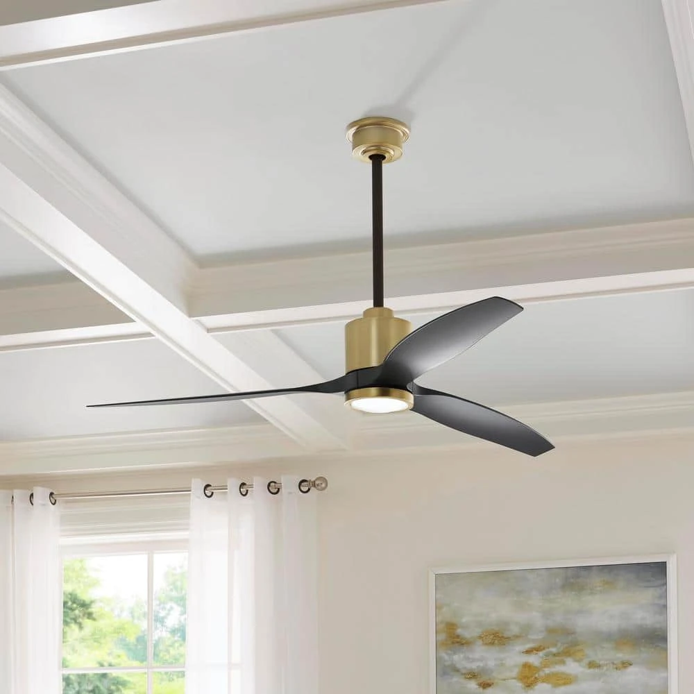 Home Decorators Collection Triplex 60 in. LED Brushed Bronze Ceiling Fan with Light 4 Home Decorators Collection Triplex 60 in. LED Brushed Bronze Ceiling Fan with Light - Image 2