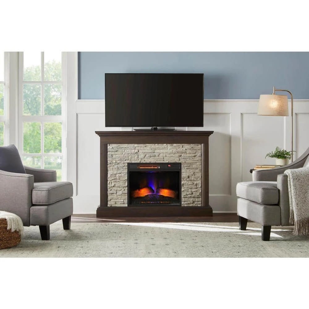 Home Decorators Collection Whittington 50 in. Freestanding Electric Fireplace in Brushed Dark Pine with Gray Faux Stone 3 Home Decorators Collection Whittington 50 in. Freestanding Electric Fireplace in Brushed Dark Pine with Gray Faux Stone