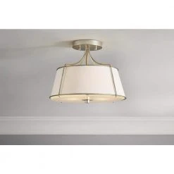 Home Decorators Collection Charleston Park 13 in. 3-Light Brushed Gold Semi-Flush Mount 15 Home Decorators Collection Charleston Park 13 in. 3-Light Brushed Gold Semi-Flush Mount -Flora Home Decorators Soldes brushed gold home decorators collection flush mount lights dshd19547sf 1d 1000