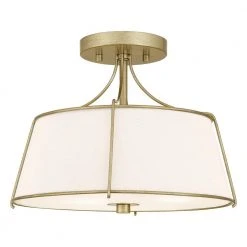 Home Decorators Collection Charleston Park 13 in. 3-Light Brushed Gold Semi-Flush Mount 17 Home Decorators Collection Charleston Park 13 in. 3-Light Brushed Gold Semi-Flush Mount -Flora Home Decorators Soldes brushed gold home decorators collection flush mount lights dshd19547sf 4f 1000