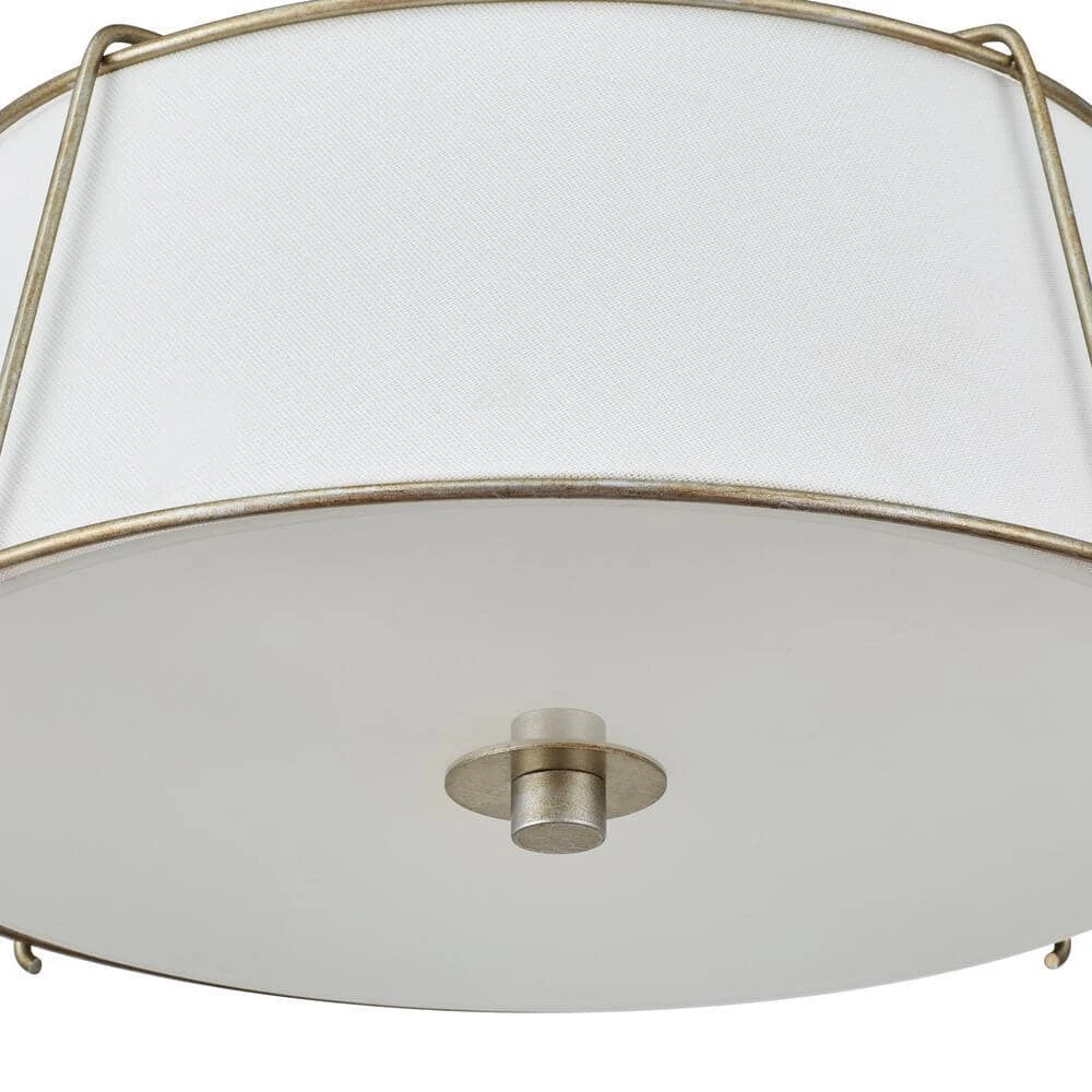 Home Decorators Collection Charleston Park 13 in. 3-Light Brushed Gold Semi-Flush Mount 4 Home Decorators Collection Charleston Park 13 in. 3-Light Brushed Gold Semi-Flush Mount - Image 2