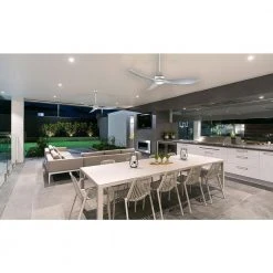 Home Decorators Collection Levanto 52 in. Integrated LED Indoor/Outdoor Brushed Nickel Ceiling Fan with Light Kit -Flora Home Decorators Soldes brushed nickel home decorators collection ceiling fans with lights 34601 c3 1000