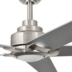 Home Decorators Collection Mickelson 52 in. LED Indoor Brushed Nickel Ceiling Fan with Light -Flora Home Decorators Soldes brushed nickel home decorators collection ceiling fans with lights 34616 1f 1000