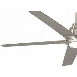 Home Decorators Collection Mickelson 52 in. LED Indoor Brushed Nickel Ceiling Fan with Light -Flora Home Decorators Soldes brushed nickel home decorators collection ceiling fans with lights 34616 c3 1000