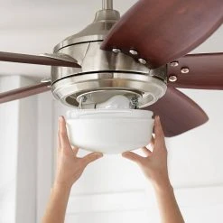 Home Decorators Collection Breezemore 56 in. Indoor LED Brushed Nickel Ceiling Fan with Light Kit, Downrod, DC Motor and Remote Control -Flora Home Decorators Soldes brushed nickel home decorators collection ceiling fans with lights 51558 1d 1000