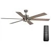 Home Decorators Collection Statewood 70 in. Indoor LED Brushed Nickel Ceiling Fan with Light Kit, Downrod, Remote Control and 6 Reversible Blades -Flora Home Decorators Soldes brushed nickel home decorators collection ceiling fans with lights 51770 64 1000