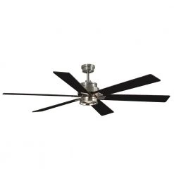 Home Decorators Collection Statewood 70 in. Indoor LED Brushed Nickel Ceiling Fan with Light Kit, Downrod, Remote Control and 6 Reversible Blades -Flora Home Decorators Soldes brushed nickel home decorators collection ceiling fans with lights 51770 76 1000