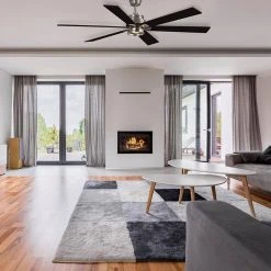 Home Decorators Collection Statewood 70 in. Indoor LED Brushed Nickel Ceiling Fan with Light Kit, Downrod, Remote Control and 6 Reversible Blades -Flora Home Decorators Soldes brushed nickel home decorators collection ceiling fans with lights 51770 a0 1000