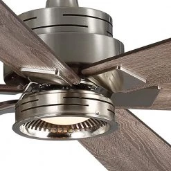 Home Decorators Collection Statewood 70 in. Indoor LED Brushed Nickel Ceiling Fan with Light Kit, Downrod, Remote Control and 6 Reversible Blades -Flora Home Decorators Soldes brushed nickel home decorators collection ceiling fans with lights 51770 c3 1000