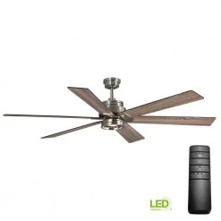 Home Decorators Collection Statewood 70 in. Indoor LED Brushed Nickel Ceiling Fan with Light Kit, Downrod, Remote Control and 6 Reversible Blades -Flora Home Decorators Soldes brushed nickel home decorators collection ceiling fans with lights 51770 d4 1000
