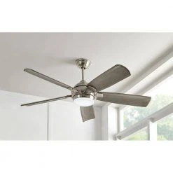 Home Decorators Collection Camrose 60 in. White Color Changing Integrated LED Brushed Nickel Indoor Ceiling Fan with Light Kit and Remote Control -Flora Home Decorators Soldes brushed nickel home decorators collection ceiling fans with lights 51860 31 1000