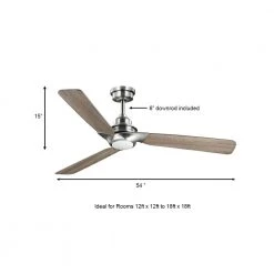 Home Decorators Collection Ester 54 in. White Color Changing Integrated LED Indoor/Outdoor Brushed Nickel Ceiling Fan with Light Kit and Remote -Flora Home Decorators Soldes brushed nickel home decorators collection ceiling fans with lights 52155 a0 1000