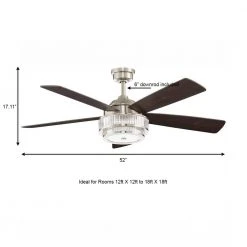 Home Decorators Collection Caldwell 52 in. Indoor Integrated LED Brushed Nickel Dry Rated Ceiling Fan with Light Kit and Remote Control -Flora Home Decorators Soldes brushed nickel home decorators collection ceiling fans with lights 52384 a0 1000