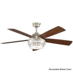 Home Decorators Collection Caldwell 52 in. Indoor Integrated LED Brushed Nickel Dry Rated Ceiling Fan with Light Kit and Remote Control -Flora Home Decorators Soldes brushed nickel home decorators collection ceiling fans with lights 52384 e1 1000