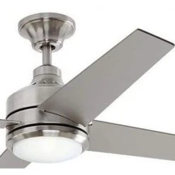 Home Decorators Collection Mercer 56 in. Integrated LED Brushed Nickel Ceiling Fan with Light Kit and Remote Control -Flora Home Decorators Soldes brushed nickel home decorators collection ceiling fans with lights 54625 c3 1000