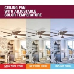 Home Decorators Collection Harrington 36 in. White Color Changing Integrated LED Brushed Nickel Ceiling Fan with Light Kit and Remote Control -Flora Home Decorators Soldes brushed nickel home decorators collection ceiling fans with lights 59236 d4 1000