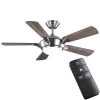 Home Decorators Collection Chelton 46 in. White Color Changing Integrated LED Brushed Nickel Ceiling Fan with Light Kit and Remote Control -Flora Home Decorators Soldes brushed nickel home decorators collection ceiling fans with lights 59246 64 1000