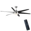 Home Decorators Collection Windward 68 in. White Color Changing Integrated LED Brushed Nickel Ceiling Fan with Light Kit, DC Motor and Remote -Flora Home Decorators Soldes brushed nickel home decorators collection ceiling fans with lights 68000 64 1000