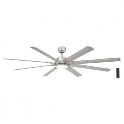 Home Decorators Collection Glenmeadow 84 in. Integrated LED Brushed Nickel Ceiling Fan with Light and Remote Control