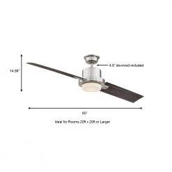 Home Decorators Collection Radley 60 in. LED Brushed Nickel Ceiling Fan with Light and Remote Control works with Google and Alexa -Flora Home Decorators Soldes brushed nickel home decorators collection ceiling fans with lights am690 bn b a0 1000
