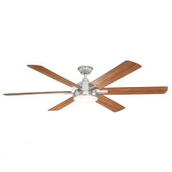 Home Decorators Collection Carden 66 in. LED Brushed Nickel Ceiling Fan with Light and Remote Control -Flora Home Decorators Soldes brushed nickel home decorators collection ceiling fans with lights am852 bn 40 1000