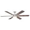 Home Decorators Collection Carden 66 in. LED Brushed Nickel Ceiling Fan with Light and Remote Control -Flora Home Decorators Soldes brushed nickel home decorators collection ceiling fans with lights am852 bn 64 1000