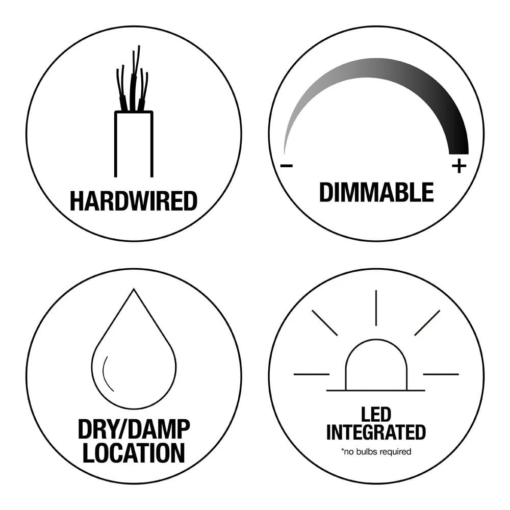 Home Decorators Collection Portland Court 14 in. Brushed Nickel LED Flush Mount Ceiling Light 5 Home Decorators Collection Portland Court 14 in. Brushed Nickel LED Flush Mount Ceiling Light - Image 3