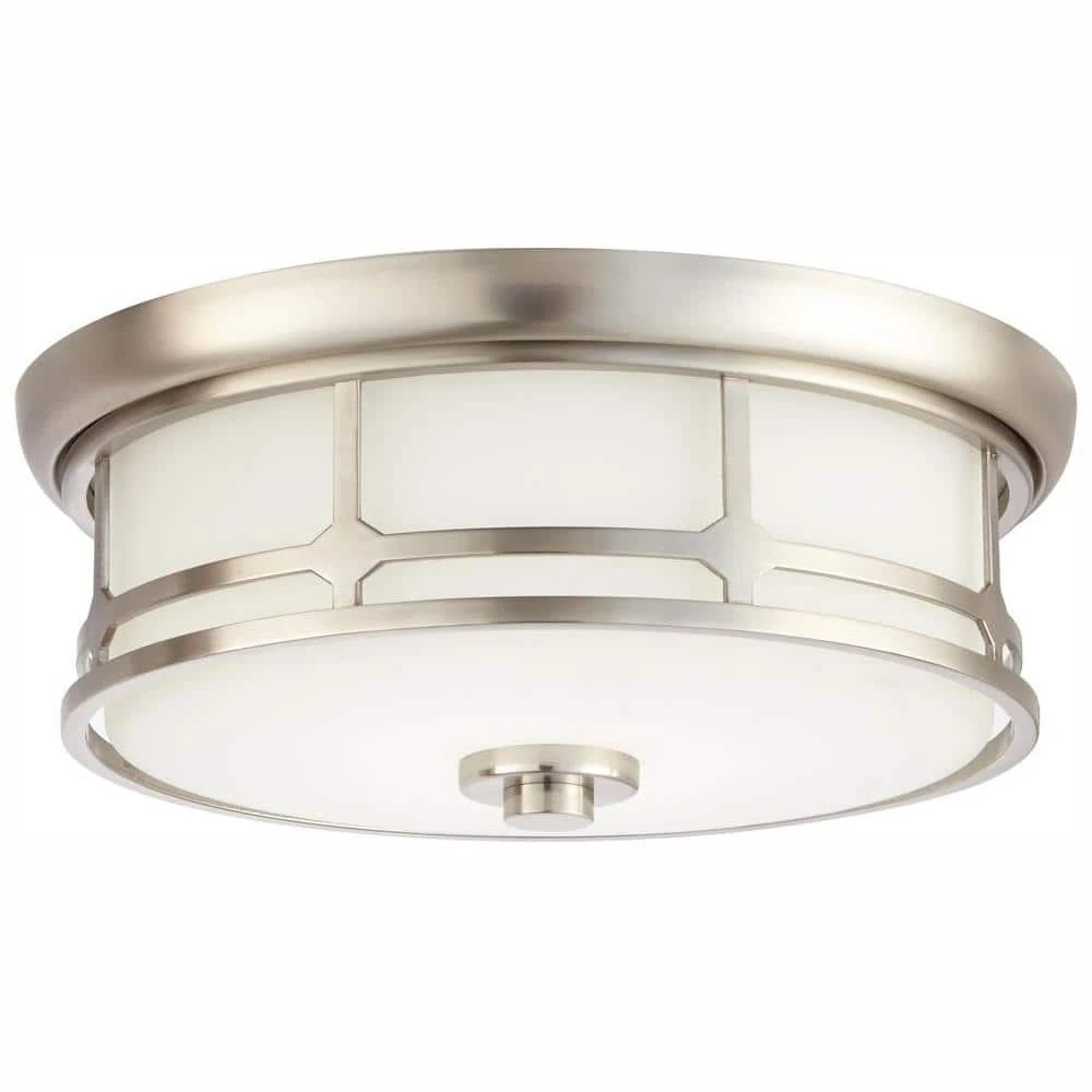 Home Decorators Collection Portland Court 14 in. Brushed Nickel LED Flush Mount Ceiling Light 3 Home Decorators Collection Portland Court 14 in. Brushed Nickel LED Flush Mount Ceiling Light