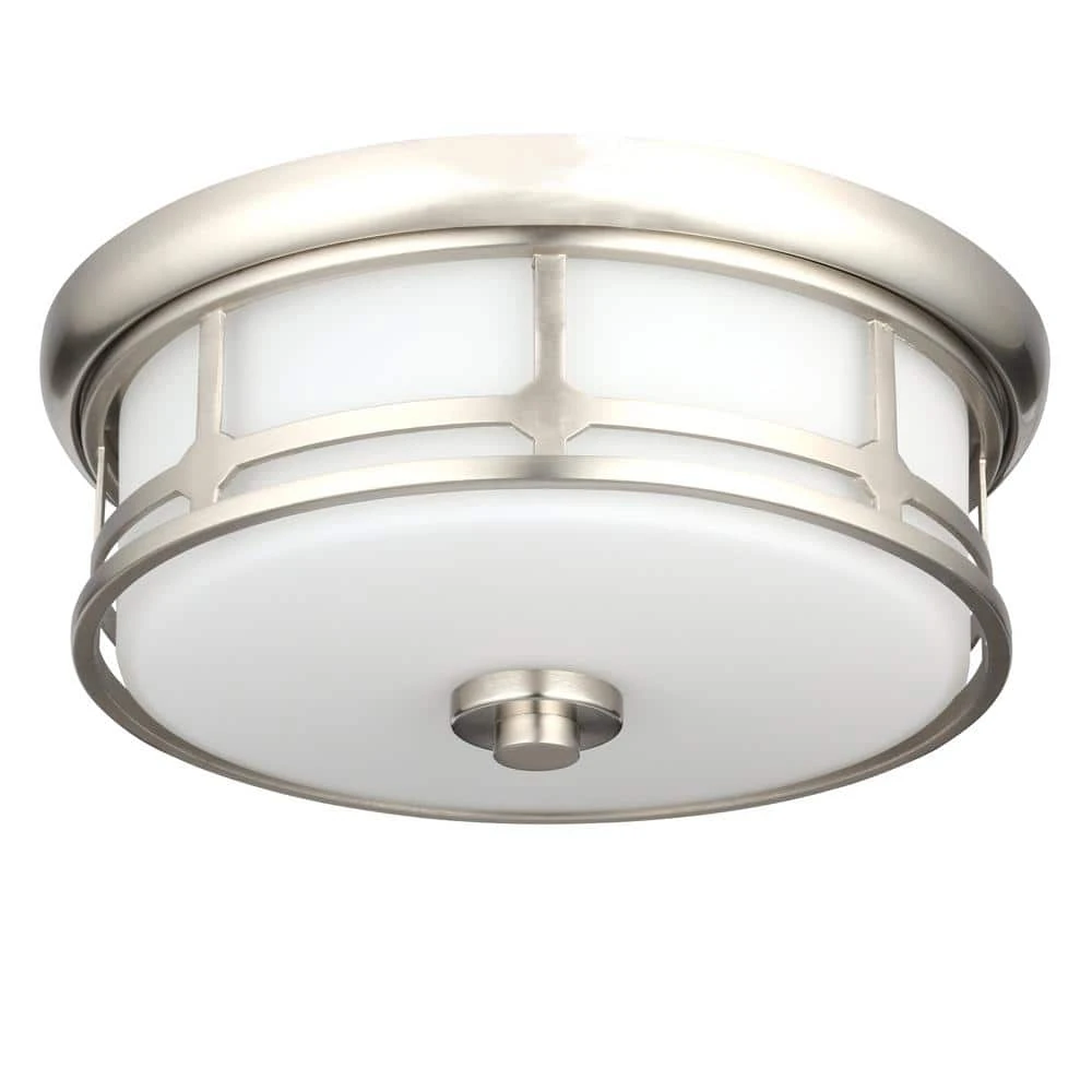 Home Decorators Collection Portland Court 14 in. Brushed Nickel LED Flush Mount Ceiling Light 9 Home Decorators Collection Portland Court 14 in. Brushed Nickel LED Flush Mount Ceiling Light - Image 7