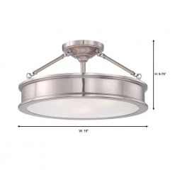 Home Decorators Collection Grafton 3-Light Brushed Nickel Semi Flush Mount Ceiling Light -Flora Home Decorators Soldes brushed nickel home decorators collection flush mount lights 23955 a0 1000