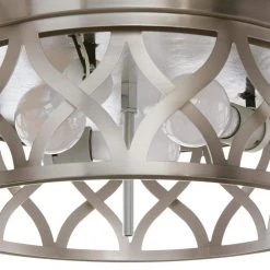 Home Decorators Collection 3-Light Brushed Nickel Flush Mount with Etched White Glass -Flora Home Decorators Soldes brushed nickel home decorators collection flush mount lights 23956 1f 1000