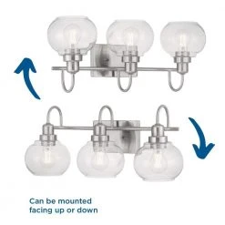 Home Decorators Collection Halyn 23 in. 3-Light Brushed Nickel Bathroom Vanity Light with Clear Glass Shades 17 Home Decorators Collection Halyn 23 in. 3-Light Brushed Nickel Bathroom Vanity Light with Clear Glass Shades -Flora Home Decorators Soldes brushed nickel home decorators collection vanity lighting 1019hdcbndi 40 1000