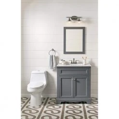 Home Decorators Collection Glenhurst 16 in. 2-Light Brushed Nickel Farmhouse Bathroom Vanity Light Fixture with Metal Shades -Flora Home Decorators Soldes brushed nickel home decorators collection vanity lighting hd 8002 bn 1f 1000