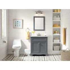 Home Decorators Collection Glenhurst 16 in. 2-Light Brushed Nickel Farmhouse Bathroom Vanity Light Fixture with Metal Shades -Flora Home Decorators Soldes brushed nickel home decorators collection vanity lighting hd 8002 bn 40 1000