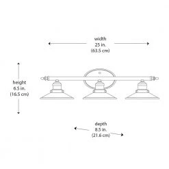 Home Decorators Collection Glenhurst 25 in. 3-Light Brushed Nickel Farmhouse Bathroom Vanity Light Fixture with Metal Shades -Flora Home Decorators Soldes brushed nickel home decorators collection vanity lighting hd 8003 bn fa 1000
