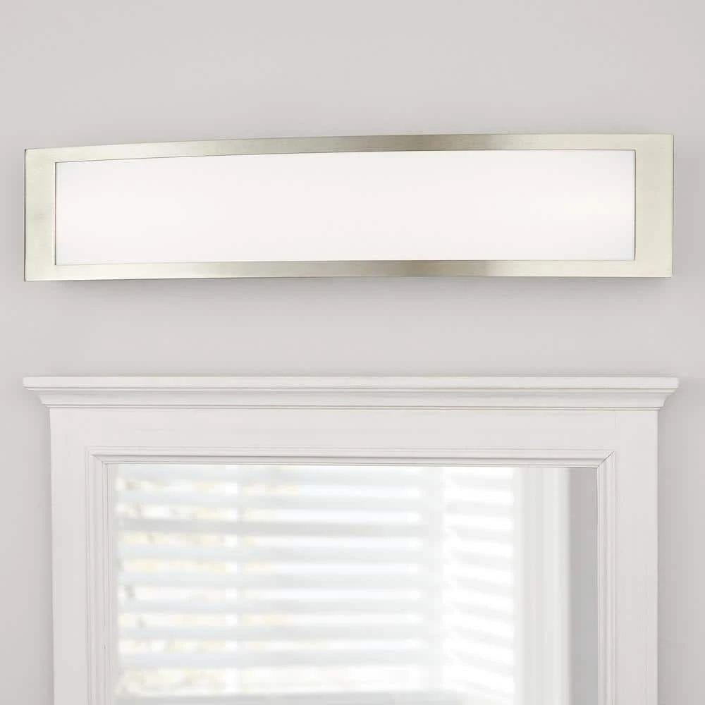 Home Decorators Collection 180-Watt Equivalent Brushed Nickel Integrated LED Vanity Light 7 Home Decorators Collection 180-Watt Equivalent Brushed Nickel Integrated LED Vanity Light - Image 5