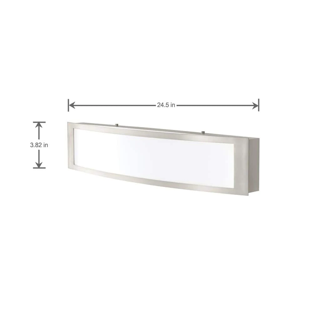 Home Decorators Collection 180-Watt Equivalent Brushed Nickel Integrated LED Vanity Light 5 Home Decorators Collection 180-Watt Equivalent Brushed Nickel Integrated LED Vanity Light - Image 3