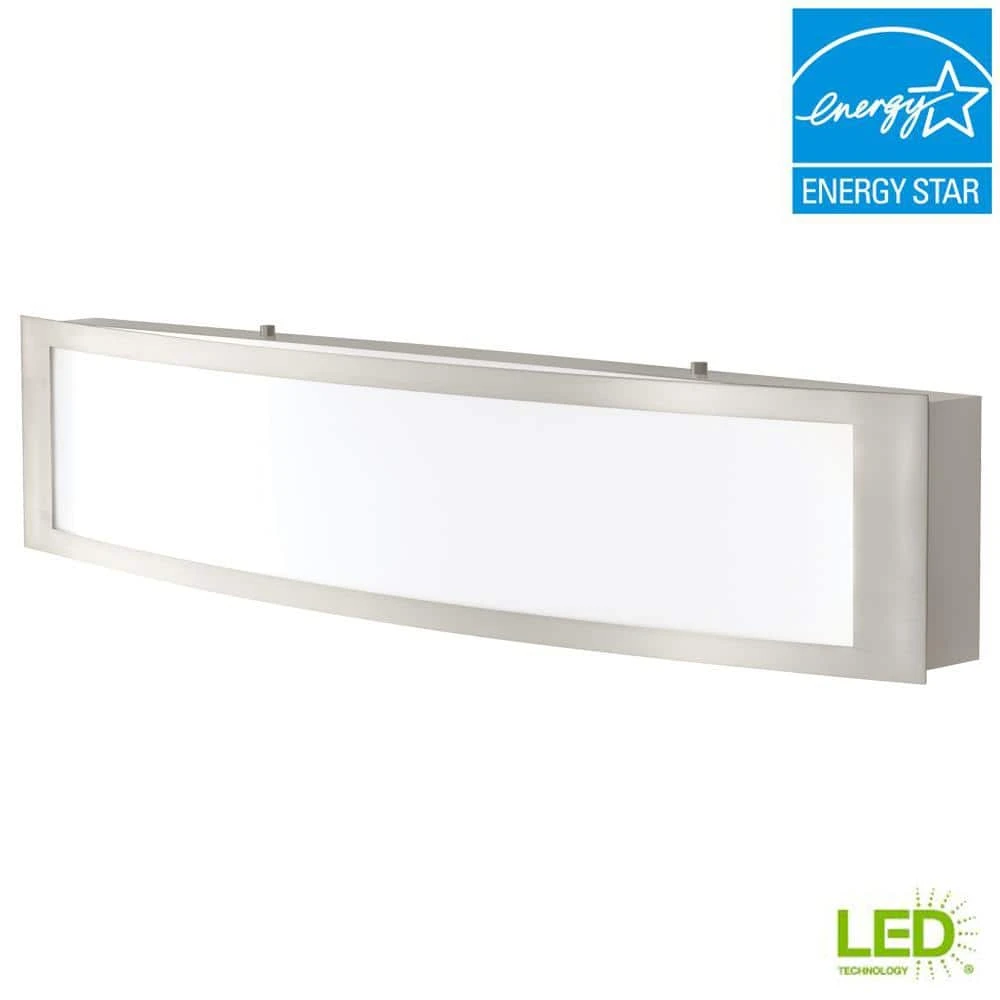 Home Decorators Collection 180-Watt Equivalent Brushed Nickel Integrated LED Vanity Light 9 Home Decorators Collection 180-Watt Equivalent Brushed Nickel Integrated LED Vanity Light - Image 7