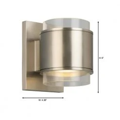 Home Decorators Collection Upton Brushed Nickel LED Sconce -Flora Home Decorators Soldes brushed nickel home decorators collection wall sconces jjm3482l 40 1000