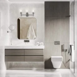 Home Decorators Collection Ayelen 22 in. 3-Light Brushed Nickel Modern Bathroom Vanity Light -Flora Home Decorators Soldes brushed nickel with clear glass home decorators collection vanity lighting 39109 hbu 31 1000