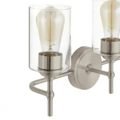 Home Decorators Collection Ayelen 22 in. 3-Light Brushed Nickel Modern Bathroom Vanity Light -Flora Home Decorators Soldes brushed nickel with clear glass home decorators collection vanity lighting 39109 hbu c3 1000